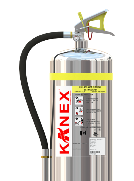 KANEX KFKHQ-3 LTR KITCHEN TYPE FIRE EXTINGUISHER.