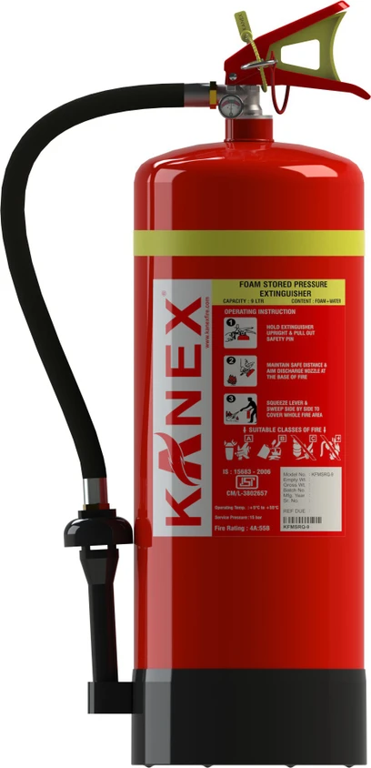 KANEX KFMSRQ-9LTR PORTABLE STORED PRESSURE FOAM AND WATER-TYPE FIRE EXTINGUISHER.